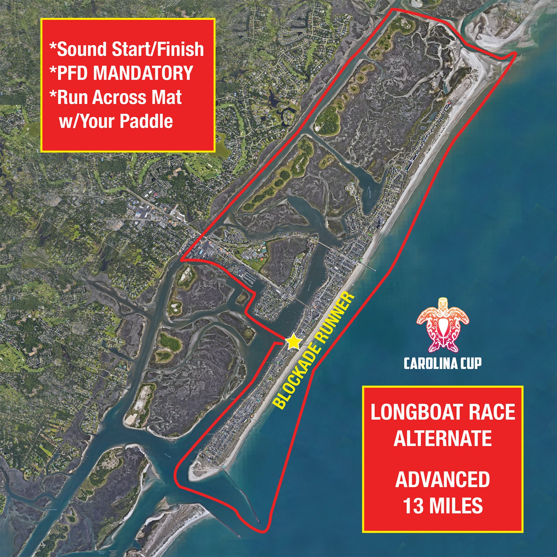Carolina Cup Longboat course Wrightsville Beach